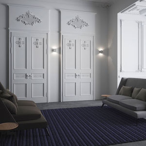 aplique moderno / de acero / LED / rectangular