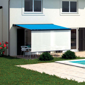 toldo con cofre / punto recto / motorizado / para terraza