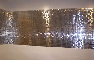 mosaico de interior / de pared / de acero inoxidable / satinado
