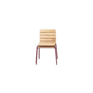 silla moderna / de roble / de acero / apilable