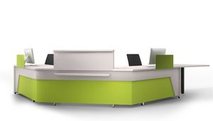 mostrador de recepción modular / de vidrio