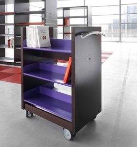 estantería con ruedas / moderna / de madera / profesional