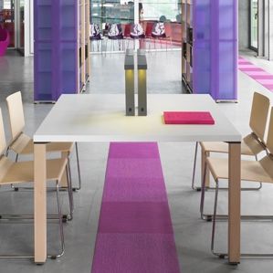 mesa de trabajo moderna / de madera / rectangular / para biblioteca