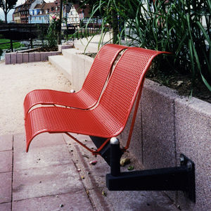 hileras de sillas de metal / 2 plazas / 3 plazas / de exterior