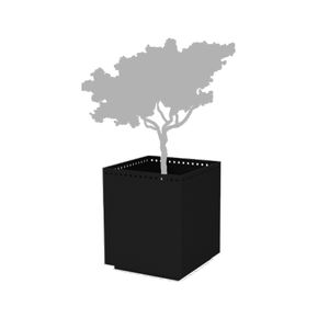 jardinera de metal / cuadrada / moderna / para espacio público
