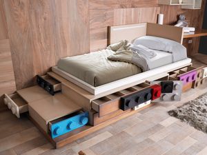 cama de matrimonio / moderna / infantil (unisex) / combinada