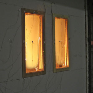 ventana corredera / de aluminio / antiincendios / eléctrica