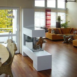 chimenea de bioetanol / moderna / hogar abierto / de doble cara