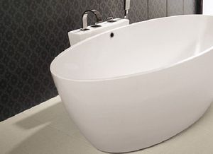 bañera independiente / ovalada / de mineral compuesto