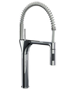 grifo monomando de metal cromado / de ABS / para cocina / con 1 orificio