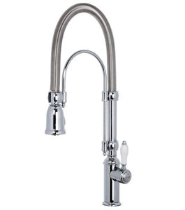 grifo monomando de metal cromado / de ABS / para cocina / con 1 orificio