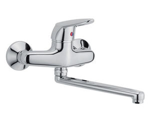 grifo monomando de pared / de metal cromado / para cocina / con 2 orificios