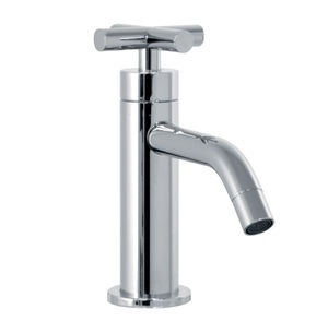 grifo monomando para lavabo / de metal cromado / para baño / con 1 orificio
