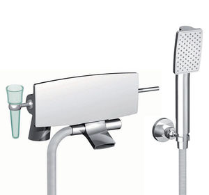 grifo monomando para bañera / en encimera / de metal cromado / para baño
