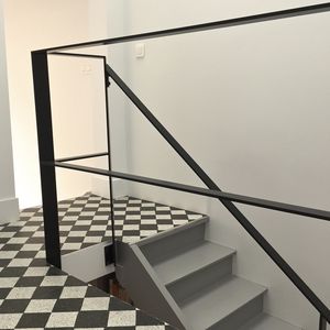 barandilla de acero / de barras / de interior / de exterior