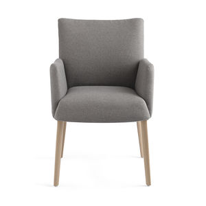 silla moderna / con reposabrazos / tapizada / de tejido
