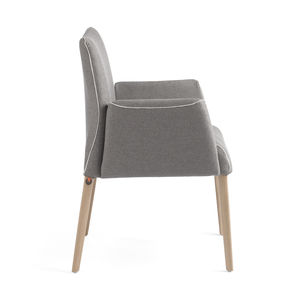 silla moderna / con reposabrazos / tapizada / de tejido