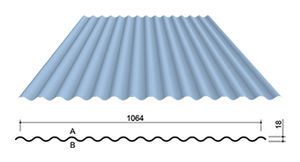 lámina de metal ondulada / de acero / de aluminio / para techado