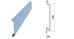 revestimiento de fachada de panel / de aluminio / de acero / liso