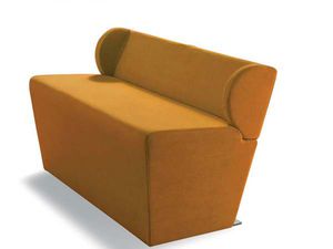 sofá moderno / de madera / de aluminio / de tejido