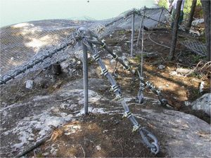 malla de protección contra piedras