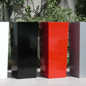jardinera de material compuesto / de fibrocemento / de material compuesto reforzado con fibra de vidrio / rectangular