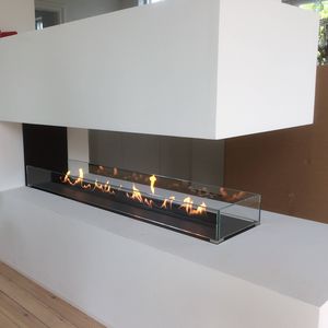 chimenea de bioetanol / moderna / hogar abierto / de 3 caras