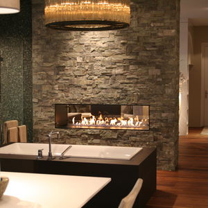 chimenea de bioetanol / moderna / hogar abierto / de doble cara