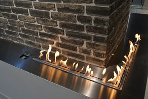 chimenea de bioetanol / moderna / abierta / empotrable