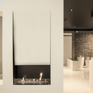 chimenea de bioetanol / moderna / hogar abierto / encastrable