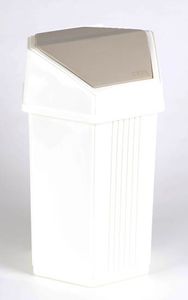 cubo de basura higiénico / de ABS / con tapa basculante / moderno