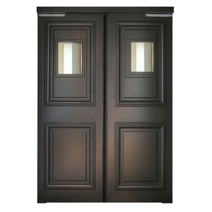 puerta abatible / de madera / de seguridad / antiincendios