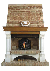 chimenea de leña / de gas / tradicional / abierta