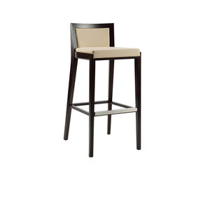 silla de bar moderna / tapizada / de tejido / de madera