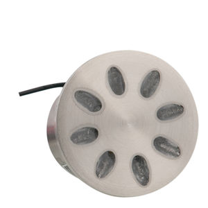 luminaria empotrable de suelo / LED / redonda / de acero inoxidable