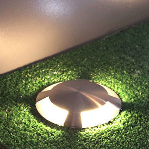 luminaria empotrable de suelo / LED / redonda / de exterior
