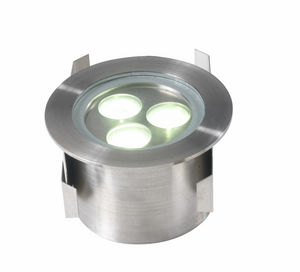 luminaria empotrable de suelo / LED / redonda / de exterior