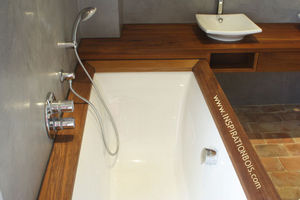 revestimiento para bañera rectangular / de madera