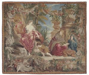 tapiz de Aubusson / clásico / con motivos / de lana