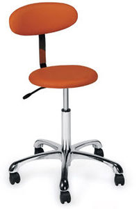 taburete moderno / de metal / para centro de estética / con ruedas