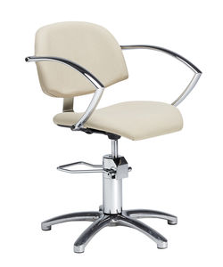 sillón de maquillaje de cuero artificial / ajustable / con patas en forma de estrella