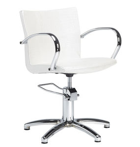 sillón de maquillaje de cuero artificial / ajustable / con patas en forma de estrella