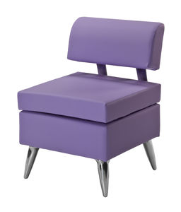 silla de visita moderna / de tejido / para centro de estética / violeta