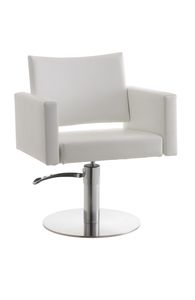 sillón de peluquería de madera / de acero / de fibra acrílica / con funda extraíble
