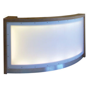 mostrador de recepción laminado / de madera / con luz / para peluquería
