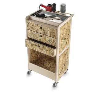 carrito para cuidados / para centro de estética / de madera