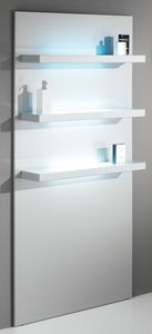 expositor de pared / para cosméticos / laminado / retroiluminado