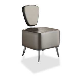 sillón bajo moderno / de cuero artificial / para el sector servicios