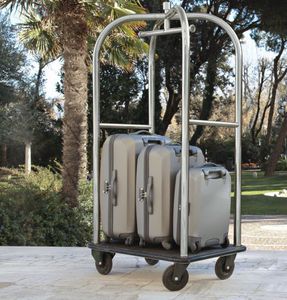 carrito para equipaje / para el sector servicios / de metal