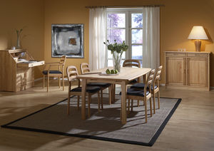 mesa de diseño escandinavo / de madera / rectangular / para restaurante